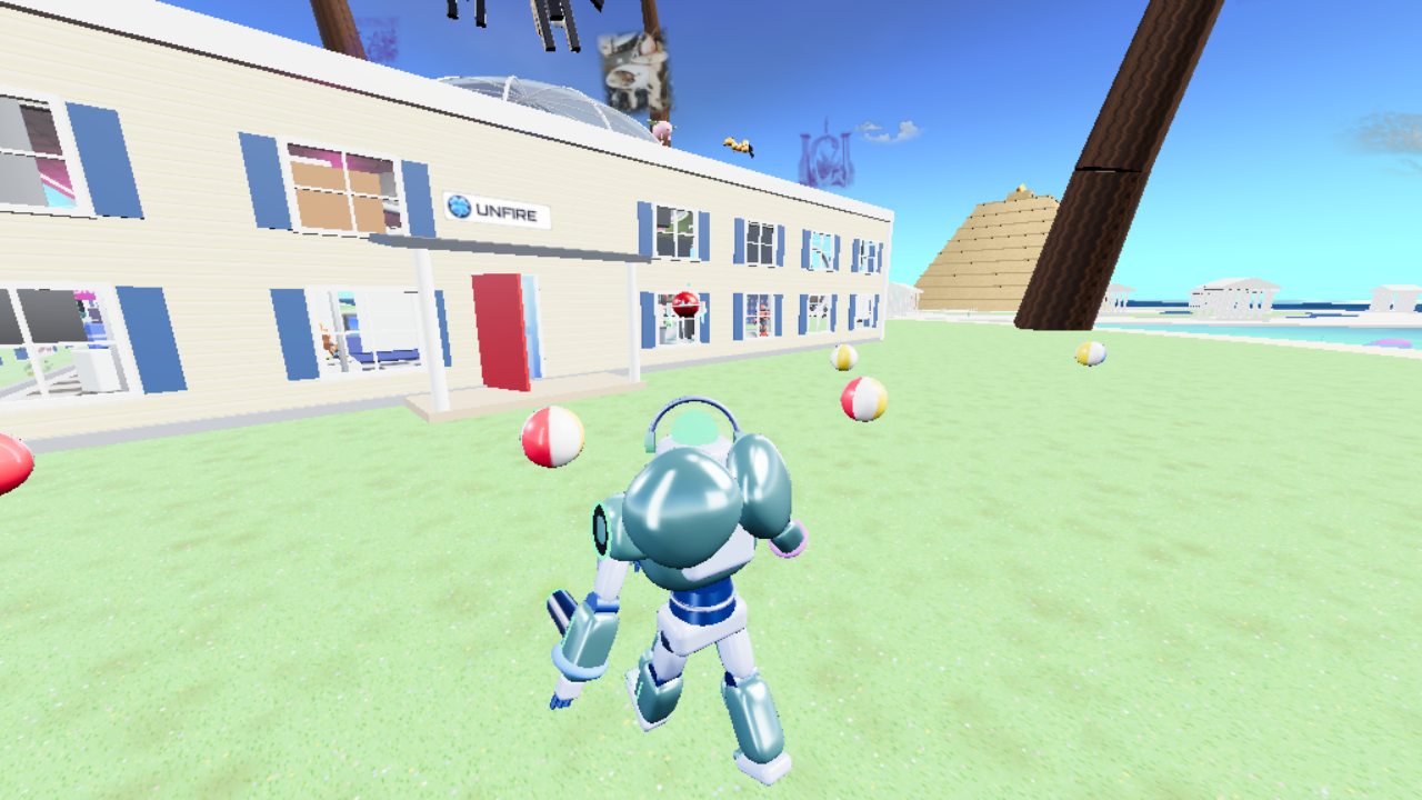 Vista del exterior de la casa dentro del videojuego