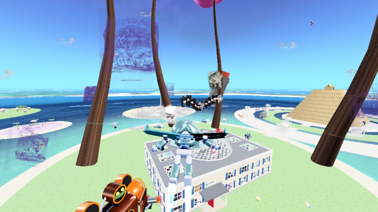 Vuelo de día sobre la casa y las islas del juego